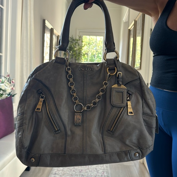 Vintage Leather Prada Handbag - Picture 1 of 9